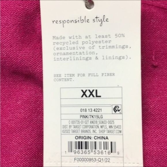 A New Day Women’s V Neck Lightweight Knit Pullover Sweater, Pink, size XXL #2 - Picture 8 of 8